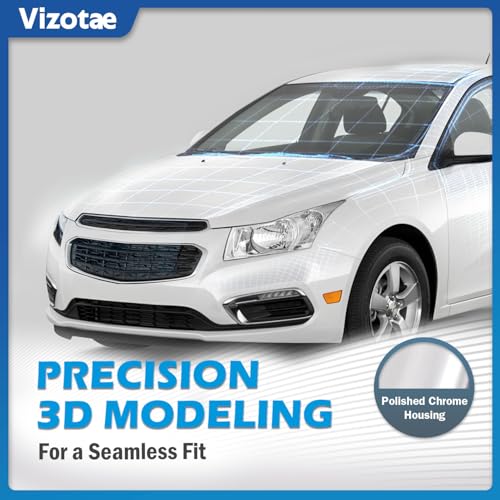Headlights with Bulbs for 2011-2015 Chevy Cruze Diesel, 2015 Cruze L - color: Chrome | With High & Low Beam Bulbs