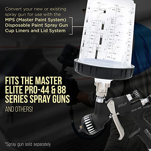 Master Elite Paint System MPS Spray Gun Cup Adapter - Converts Master Elite - size: PRO-44 Spray Gun Adapter