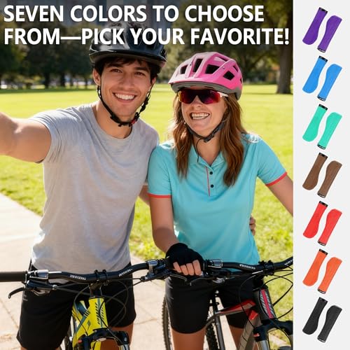 Ergonomic Non-Slip Comfort Bike Grips for BMX/Scooter - color: Black