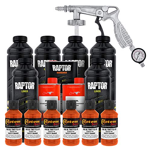 Custom Shop 1.5 Gallon Kit, Safety Orange Urethane Spray-On Truck Bed Liner