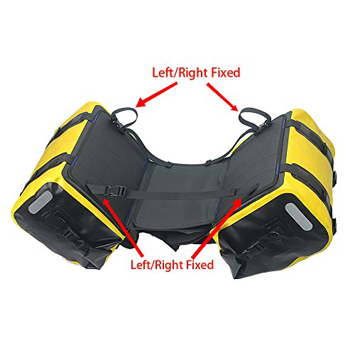 WILD HEART Waterproof bag Motorcycle saddlebag 50L Tank bag Motor Side bag - color: Yellow