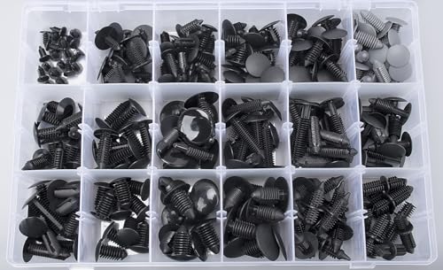 180pcs Single Head Xmas Tree Retainer Clip Assortment Automotive Push Pin Rivets Kit