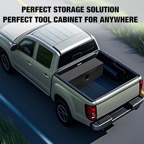 Garvee Black Steel Truck Bed Tool Box, Trailer Tongue Box, Truck Storage Organizer Tool Chest For Truck Bed, RV, Trailer (Black-36) - size: Black-36
