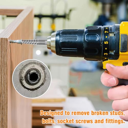 Eapele Bolt Extractor Set, Stripped Nut Remover Twist Sockets, Fit 3/8" Square Drive with Solid Storage Case(26pcs, Black) - size: 26pcs