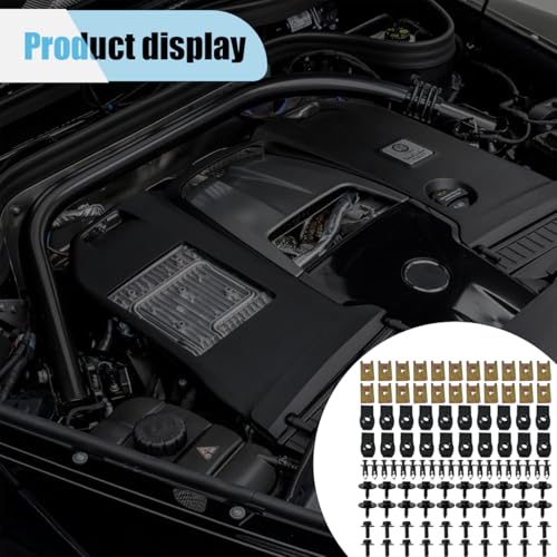 LAINLOY 100PCS Automotive Screws and Bolts,Plastic Rivet Fastener U-Nut Kit - size: 100PCS
