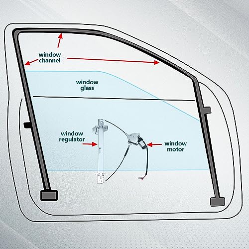 FINDAUTO 748-132 Power Window Regulator for 2003-2011 for Honda Element - size: Front Right, style: 2003-2011 for Honda Element