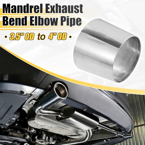 X AUTOHAUX Car Mandrel Exhaust Bend Elbow Pipe 304 Stainless Steel Concentric Reducer 3.5" OD to 4" OD 1pcs - size: 3.5"-4" OD
