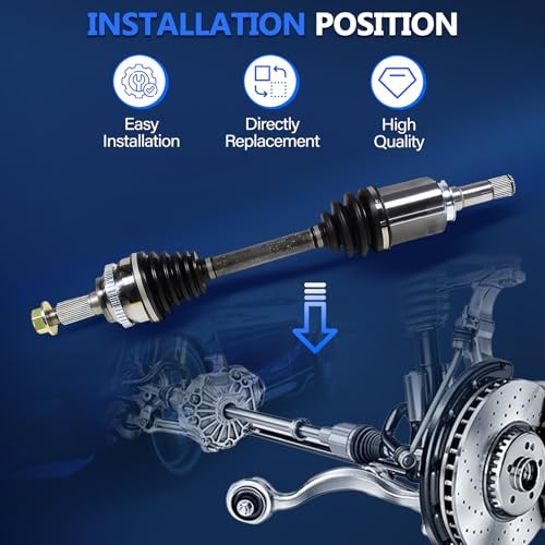 Maxfavor CV Axle Front Pair FWD Fit for Ford Edge 2007-2014 CV Axles,