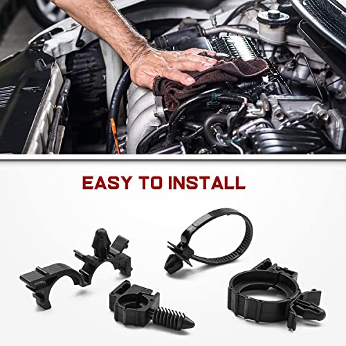 Nilight 60Pcs Automotive Wire Loom Routing Clip for Honda GM Mazda - color: 60Pcs Wire Loom Routing Clip
