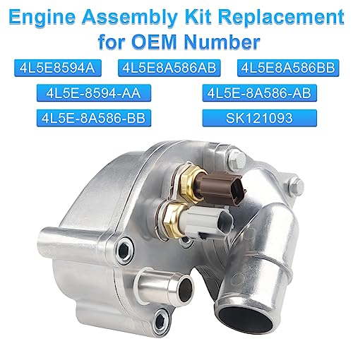 4L5E8A586AB Aluminum Thermostat Housing Compatible with 01-05 Ford Explorer - size: SK121093