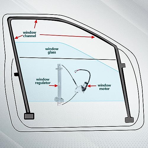 FINDAUTO 748-131 Power Window Regulator for 2003-2011 for Honda Element - size: Front Left, style: 2003-2011 for Honda Element