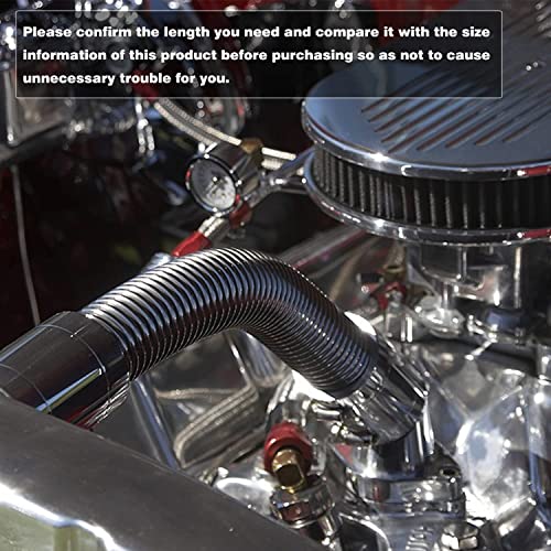 Universal 48inch Flexible Radiator Coolant Hose Stainless Steel Kit with 4Pcs Cap Clamp Silver - size: Silver-48inch