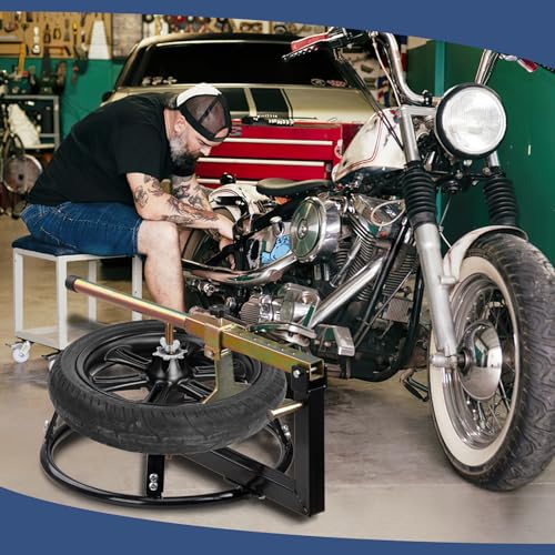 Motorcycle Tire Changer Stand, Fits 16"-21" Dirt Bike Wheels
