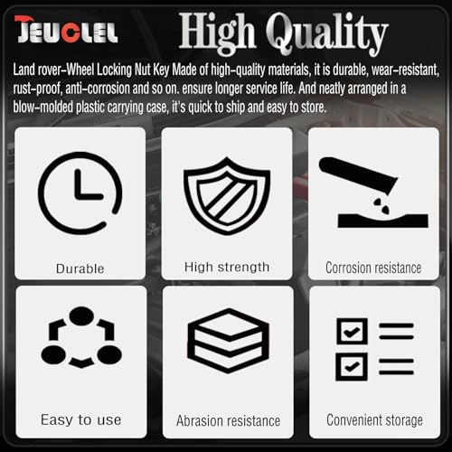 22PCS Wheel Locking Nut Key Kit Compatible with Land Rover Series - size: Socket Kit (22Pcs)