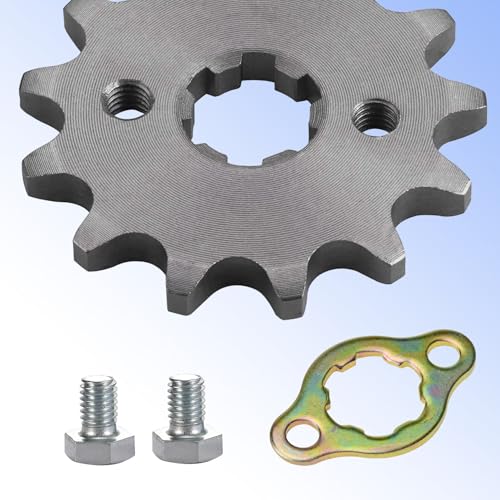 Motorcycle 420-13T Front Sprocket 17mm for 50cc 70cc 90cc 110cc 125cc 140cc15cc 160cc TaoTao Loncin Lifan Zongshen Roketa Coolster Sunl Chinese ATV Quad Dirt Pit Mini Bike Go Kart Sprocket - color: 420-13T