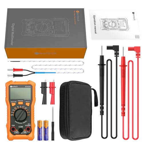Neoteck 6000 Counts True RMS Digital Multimeter, Auto Range with NCV - color: Orange, size: 6000Counts(AC/DC 600V)