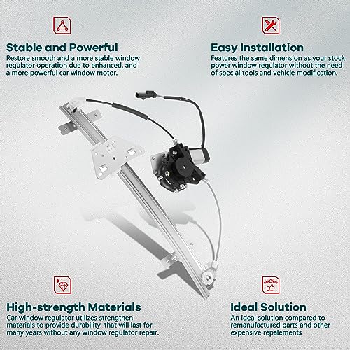 FINDAUTO 741-598 Power Window Regulator for 2000-2004 for Dodge Dakota