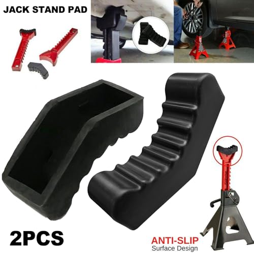6Ton Car Jack Stand Rubber Pad Slotted Lift Floor Adapter Repair Tool Frame Rail Pinch Weld Lifting Universal Repair Tools Safety Grip Pads - color: Black, size: 6 Ton
