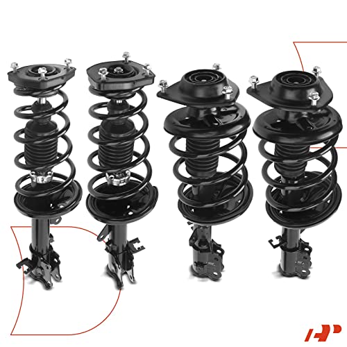 A-Premium Front and Rear Complete Strut Assemblies with Coil Springs - style: Front Strut + Rear Strut
