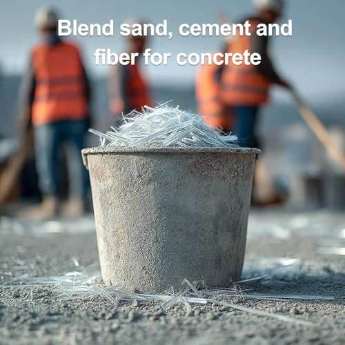 Fiberglass for Concrete Cement Fiber Additive, Chopped Strand Mortar Reinforcement, Concrete Countertop Forms (White, 3LB) - size: 3LB