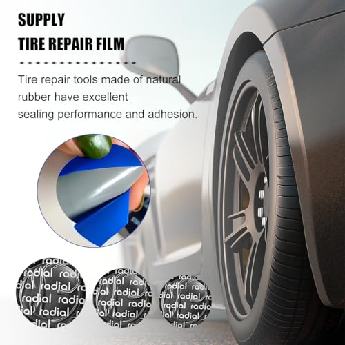 Bittwee 90PCS Tire Repair Patch Kit Rubber Tubeless Inner Tube Repair - size: 90PCS