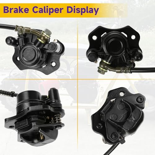 HIAORS Left Hydraulic Disc Brake Master Cylinder Caliper Assembly Replacement for 50cc 70cc 90cc 110cc 125cc Taotao Coolster ATV Sunl Roketa NST Vitacci Peace Coolsports Quad 4 Wheeler Mini Bike Parts