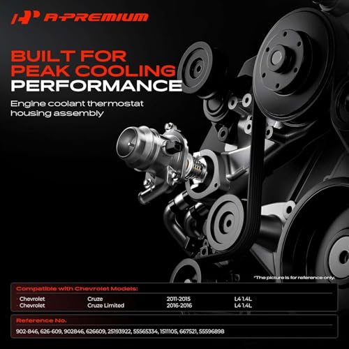 A-Premium Upgraded Aluminum Coolant Housing Water Outlet - style: Water Outlet & Inlet Hose & Oil Cooler Hose