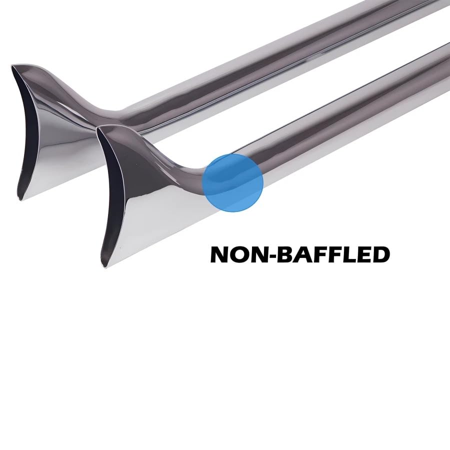 36" 1.875'' Fishtail Muffler for Motorcycle Exhaust 1.75'' Header Pipes