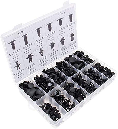 ANTS PART 330Pcs Car Bumper Clips Plastic Rivet Fasteners Push Retainer Kit