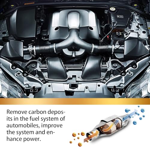 2PCS Catalytic Converter Cleaner Kit,Auto Parts Engine Cleaner,Fuel System Cleaner Pipe Carbon Removal Cleaner Treatment for Gas and Diesel Car