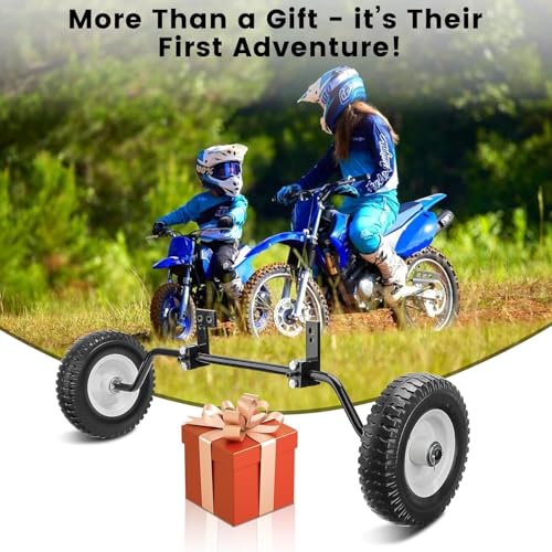 Dirt Bike Training Wheels Compatible with Razor, Honda,yamaha - color: Black