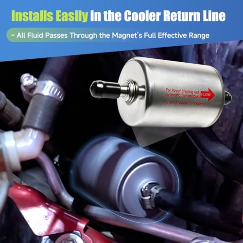 3/8" Magnetic Inline Transmission Power Steering Filter Universal