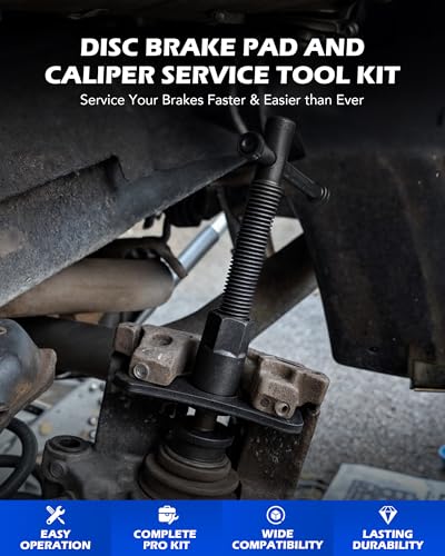 OMT 24pc Brake Caliper Compression Tool with Adapters & Hangers, Blackened - color: Black
