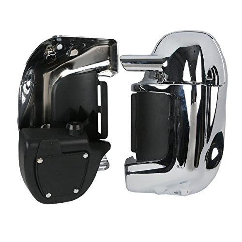XFMT Lower Fairing Motorcycle Lower Vented Leg Fairing with Glove Box Fit For 1983-2013 Harley Touring Road King Street Glide Electra Glide Ultra Classic, Chrome - color: Chrome For Harley Touring '83-'13