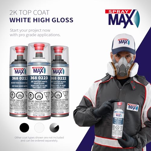 SprayMax 2K Topcoat High Gloss White | 2K High Gloss White Spray Paint