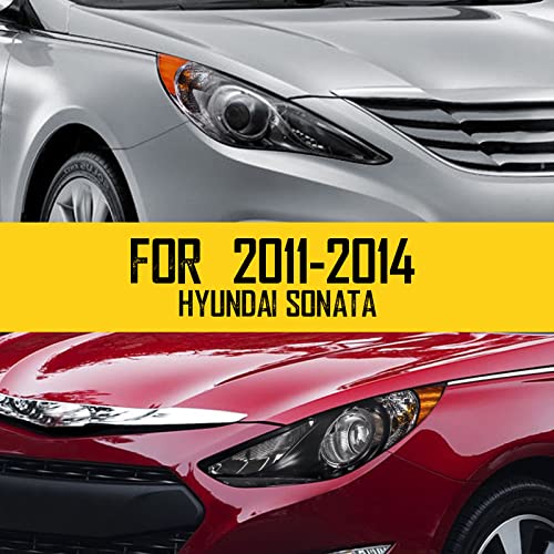 Torchbeam Headlight Assembly for 2011-2014 Sonata 2.4L/2.0T - color: Black-Amber/2011-2014 Sonata