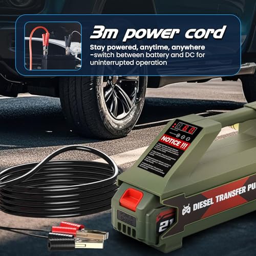 Mxmoonant Fuel Transfer Pump Battery Powered Cordless Diesel Transfer Pump