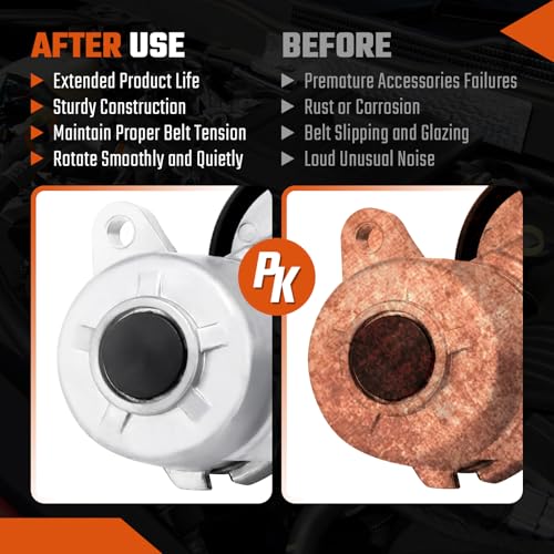 Belt Tensioner with Pulley Fit for Nissan Altima 13-18 Rogue 2014-2020 2.5L - size: 39358
