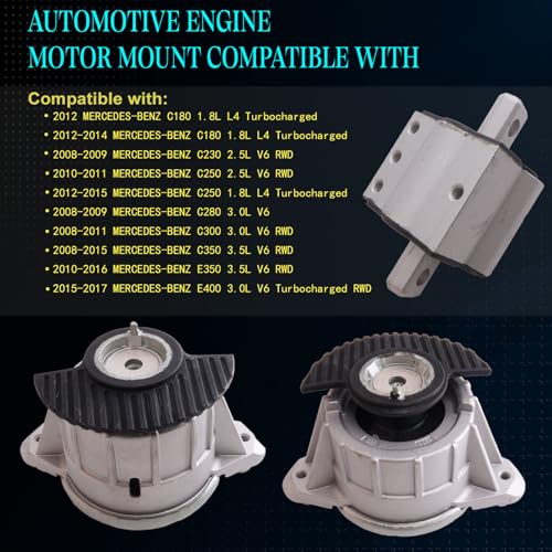 Motor Mount Kit for 10-16 E350 2010-2015 C250 RWD - size: A4017 A7098 A4017