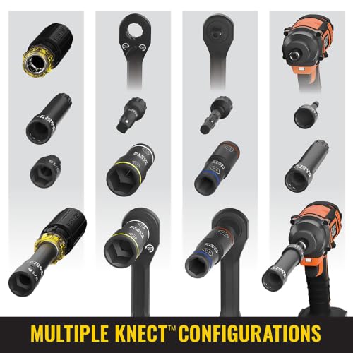 Klein Tools 65300 KNECT 32-Piece Pass Through Socket Set, SAE Impact Set with MODbox Case, 1/4-Inch Drive, Sockets, Bits and Accessories - style: 32-Piece