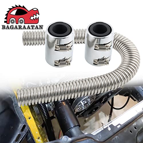 24"Stainless Steel Flexible Radiator Hose Coolant Radiator Hose - size: 24″-Silver