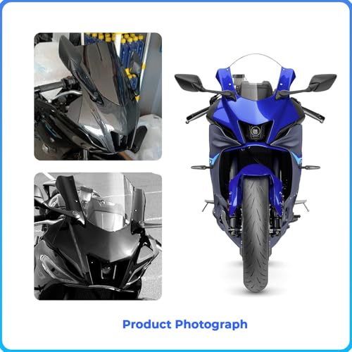 Motorcycle Fairing Visor Front Nose Upper Fairing Cowl For Yamaha YZF R7 YZFR7 YZF-R7 2022-2024 Motorcycle Sharp Body Kits Retro Modified Accessories (Glossy Black) - color: Glossy Black