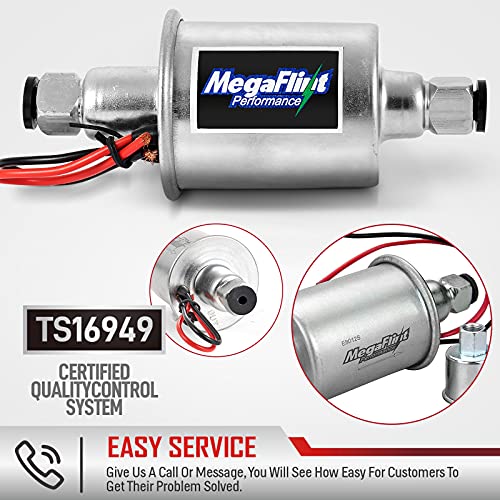 Inline Fuel Pump 12V Universal Electric Fuel Pump Low Pressure 5-9 PSI For Gas Diesel E8012S 1-2A | 30GPH | 5/16Inch - size: 5-9 PSI