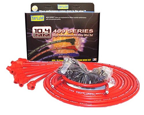 Taylor Cable 79253 409 Pro-Race Spiro-Wound Core Spark Plug Wire Set , Red