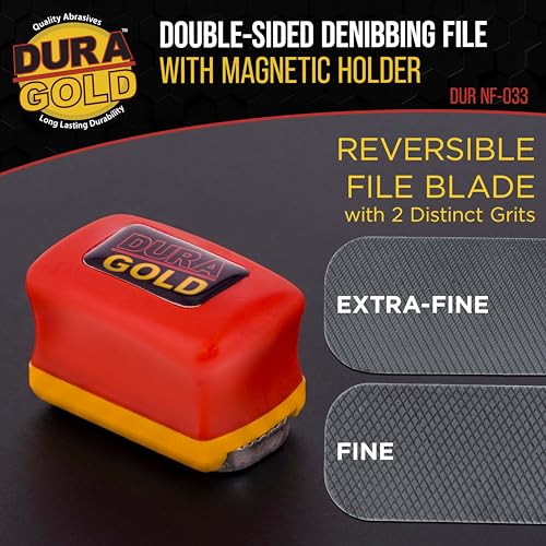 Dura-Gold Double-Sided Denibbing File with Magnetic Holder - Professional - style: Double-Sided