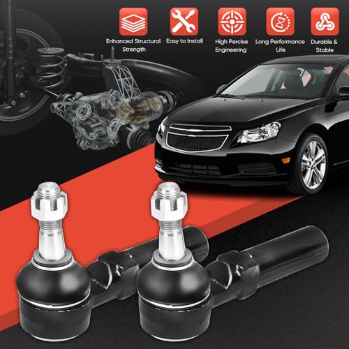 2pc ES3459 Front Outer Tie Rod End Compatible with 1997-2004 Buick Century Regal, 2005-2009 Allure Lacrosse, 2000-2013 Chevrolet Impala, 2000-2007 Monte Carlo, 2004-2008 Pontiac Grand Prix - size: ES3459