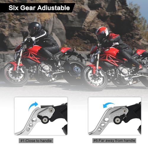 Motorcycle 7/8" 22mm Handlebar Brake Master Cylinder Clutch Lever - color: Silver