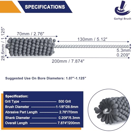 Garhgi 1-1/8"(28.6mm) Cylinder Honing Tool with 500 Grit SC Ball - size: 1.125"(28.6mm), style: 500 Grit
