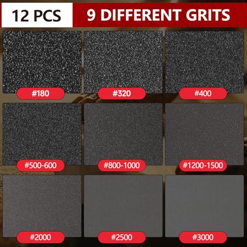 Shinboc 12 PCS 6 Inch Sanding Sponge 400 Grit, Bowling Ball Sanding Pads - color: 400grit, size: 6 Inch 12Pcs