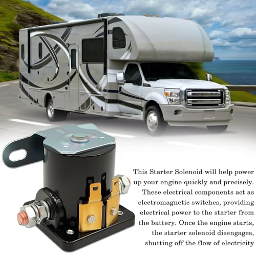3072586 Starter Solenoid Relay, Compatible with Cummins Onan RV Generator 4 Terminals Replace 3071617 3072570 3070845 - size: 3072586